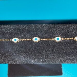 Beautiful Gold Evil Eye Clasp Bracelet